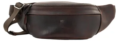 Image de Pochette de ceinture PARMA, sac bandoulière marron pour homme - en cuir