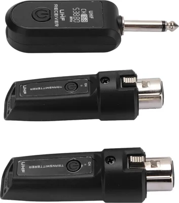 Obrázok produktu pre Bezdrôtový mikrofónový vysielač, prijímač, systém XLR, dobíjací mikrofónový adaptér pre mixážny pult, dynamické 6,35 mm rozhranie