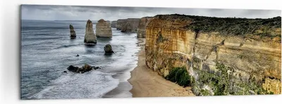 Produktbild von Bild auf Leinwand - Leinwandbild - Strand Ozean Landschaft - 160x50cm - Wand Bild - Wanddeko - Leinwanddruck - Bilder - Kunstdruck - Wanddekoration - Leinwand bilder - Wandkunst - AB160x50-0141