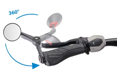 Image de Krampe Miroir vélo Krampe KF Mini type B serrage intérieur, noir