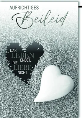 Produktbild von Trauer – Beileid – Kondolenzkarte mit Umschlag - Aufrichtiges Beileid,