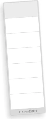 Produktbild von itenga 100x Ordneretikett HELLGRAU Rückenetikett zum Aufkleben 6,0 x 19,0 cm aus Haftpapier