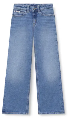 Produktbild von Calvin Klein Girl's HR Wide Leg Cloudy Blue IG0IG03053 Loose, Denim (Cloudy Blue