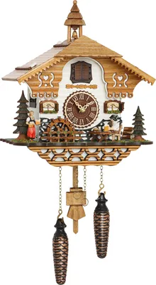 Produktbild von Schwarzwälder Kuckucksuhr Biergarten Quarz beweglicher Biertrinker mit Musik