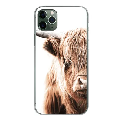 Produktbild von MuchoWow® Handyhülle Schutzhülle Hülle für iPhone 11 Pro Max Schottischer Highlander - Kuh - Tiere Silikon Softcase Handy Hülle - Schutz