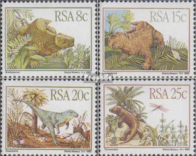 Produktbild von Briefmarken Südafrika 1982 Mi 622-625 (kompl.Ausg.) postfrisch Prähistorische Tiere
