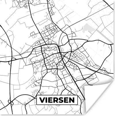 Produktbild von MuchoWow® Poster Viersen - Karte - Stadtplan 30x30 cm - Wandposter - Printing