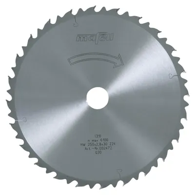 Produktbild von Mafell Sägeblatt-HM 250 x 1,8/2,8 x 30 mm, Z 24, WZ | 092472