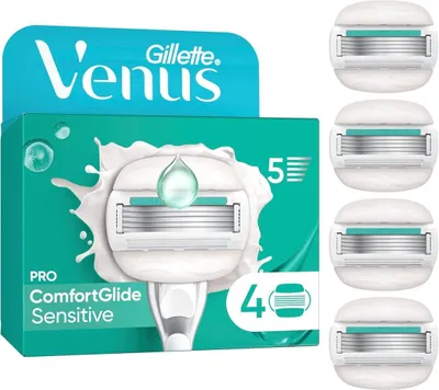 Obrázek produktu pro Žiletky pro ženy, ComfortGlide Sensitive, balení po 4 kusech