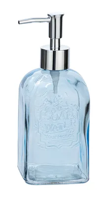 Produktbild von Seifenspender Vetro Blau eckig Echtglas