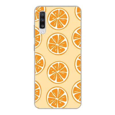 Produktbild von MuchoWow® Handyhülle Schutzhülle Hülle für Samsung Galaxy A70 Obst - Orange - Tropisch Silikon Softcase Handy Hülle - Schutzhaube