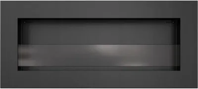 Obrázek produktu pro Sada příslušenství pro krb 900x400 DELTA Slim černé ploché dlouhé sklo hořáku