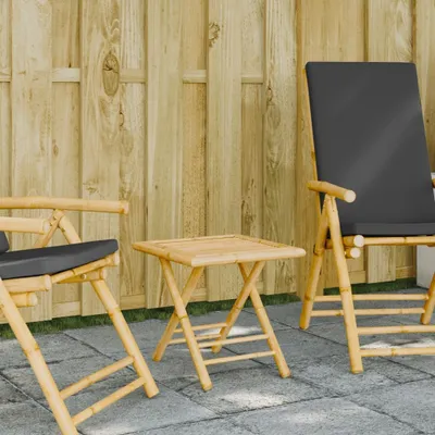 Image de ZMH Table de jardin pliante 45x45x45 cm Bambou