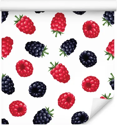 Immagine prodotto di 10m VLIES WALLPAPER rotolo frutta lamponi more decorazione cucina 6375