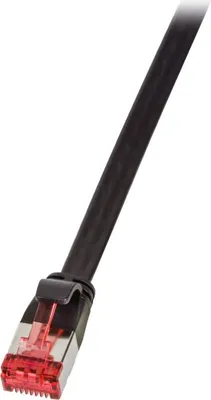 Produktbild von Logilink Flachpatchkabel 2xRJ45 U/FTP Cat6A 3.00m schwarz