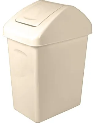 Imagen del producto de Cubo de basura con tapa abatible de 25 litros - color beige