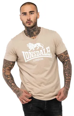 Image de T-shirt homme coupe régulière ST. ERNEY Sable/Blanc L Lonsdale
