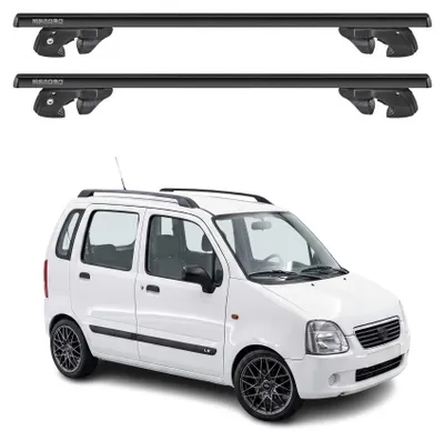 Produktbild von Dachträger Grundtäger für Suzuki R+ 1997-2008 Aluminium 90kg Schwarz 2tlg, KI-generiertes Bild