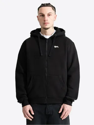 Produktbild von Herren Kapuzensweatjacke mit Reißverschluss normale Passform GLAPTHORN Black/Ecru S Lonsdale