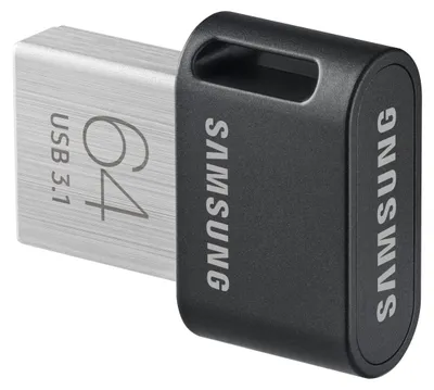 Obrázek produktu pro Samsung MUF-64AB, 64 GB, USB Typ-A, 3.2 Gen 1 (3.1 Gen 1), 300 MB/s, Bez krytky, Šedá, Stříbrná