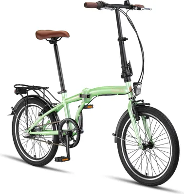 Produktbild von PACTO ELEVEN - 20 Zoll Hochwertiges Faltfahrrad Stahlrahmen, Shimano Nexus 3 Nabenschaltung, Faltbares City bike Hollandrad Klapprad Faltrad Minze