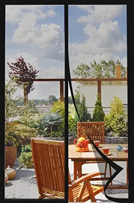 Productafbeelding van PromoHome® Magnetisch vliegengaas gordijn voor deur, 90x210 cm, zwart, met automatische sluiting