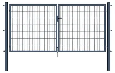 Produktbild von Doppelstabmatten Gartentor Doppeltor Basic 6/5/6 mm Anthrazit