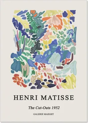 Produktbild von TPFLiving Kunstdruck LW-1214 (OHNE RAHMEN) Poster - Leinwand - Wandbild - Hochauflösender Giclée-Druck, langlebig und hochwertig - Henri Matisse - Abstrakte Blätter und Frauenmotive -  - Größe: 30x40cm