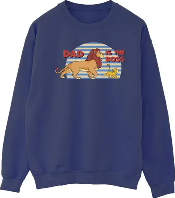 Produktbild von Disney - "The Lion King Dad Boss" Sweatshirt für Herren BI30637 (M) (Marineblau)