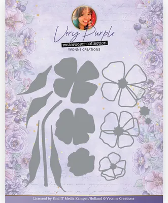 Produktbild von Stanzschablone - Yvonne Creations - Very Purple - Blumen