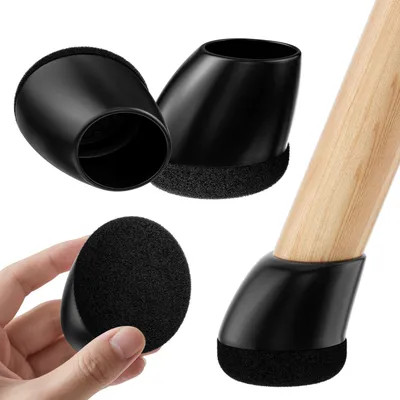 Obrázek produktu pro 24 kusů chráničů nohou židlí, silikonový filc, elastické, vhodné pro dřevěné podlahy a nábytek