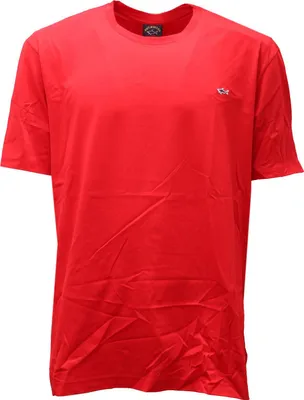 Productafbeelding van 9910AD heren T-shirt van katoen, rood, merk PAUL & SHARK