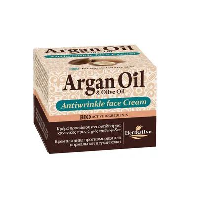 Immagine prodotto di HerbOlive Crema viso antirughe all'olio di argan *Pelle normale e secca* 50 ml