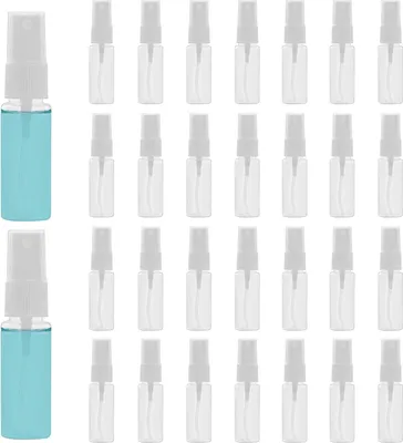 Produktbild von Sprühflasche – Sprühflasche mit Sprühkopf / Nachfüllbare Roll-on-Flaschen – Für Reinigungsmittel, Parfüms, ätherische Öle – Reisegröße, 30er-Pack, 20 ml