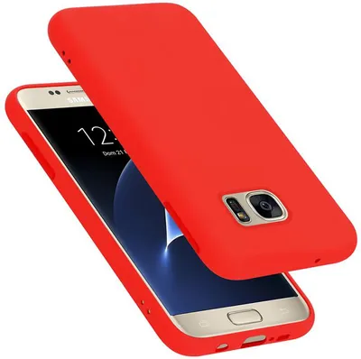 Produktbild von Cadorabo Schutzhülle für Samsung Galaxy S7 Hülle in Rot Handyhülle Case Cover TPU Etui