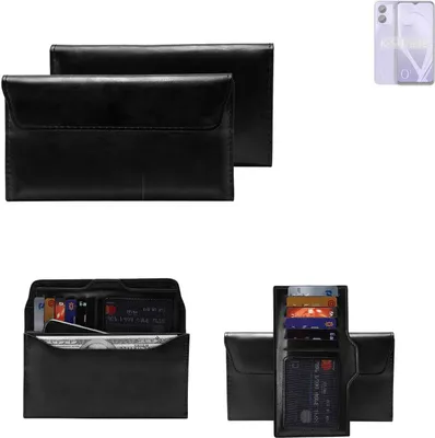 Produktbild von K-S-Trade Handy Hülle kompatibel mit Lava O1 Schutz Hülle Tasche Schutz Case Handytasche Kunstleder schwarz, 1x