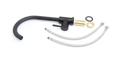 Produktbild von [Granitspüle 76x44 +Spülkorb + Armatur] Hochwertige Eckige Einbaugranitspüle f. Unterschränke ab 45 cm inkl.Siphon Set, Farbe:Schwarz