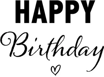 Produktbild von 20 Servietten Birthday Black + White - Happy Birthday simpel 33x33cm