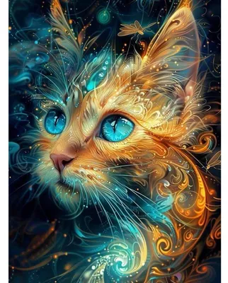 Image de Kit de peinture diamant 5D, motif chat, DIY, dimensions 30x40 cm, pour adultes et débutants