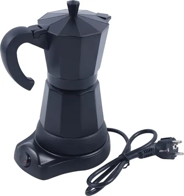 Immagine prodotto di Caffettiera elettrica, materiale alluminio, tipo caffettiera moka, nero