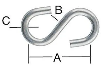 Immagine prodotto di Gancio a S zincato 4x35 mm