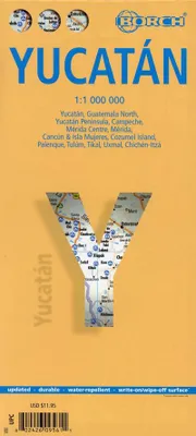 Obrázek produktu pro Yucatán 1 : 1 000 000. Silniční mapa + mapy měst