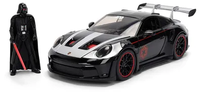 Darth Vader Porsche 911 GT3 RS Die-Cast 1:24, 19 cm, schwarz