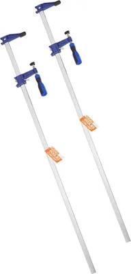 Zdjęcie produktu dla Zaciski barowe do obróbki drewna, 2 sztuki, rozpiętość 91,4 cm, zamykane, zacisk typu F, żeliwne