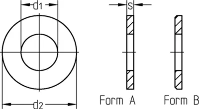 Produktbild von Beilagscheiben ø M16 Unterlegscheiben ISO7089 (DIN125) blank ohne Fase Messing