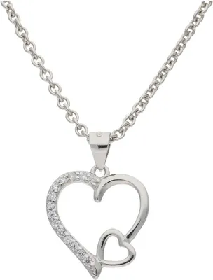 Produktbild von JuwelmaLux Anhänger Herz 925/000 Sterling Silber mit Zirkonia JL16-02-0479