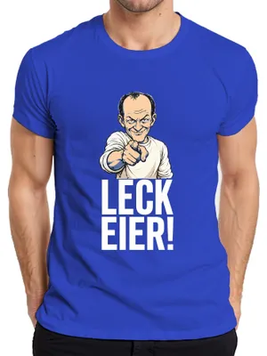 Productafbeelding van Grappig T-shirt met een humoristische uitdrukking, satire en sarcasme, voor heren, blauw, maat M