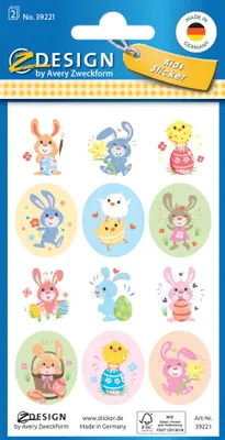 Image de AVERY Zweckform  39222 AVERY Zweckform ZDesign Oster-Sticker "Glubschies"