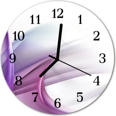 Produktbild von Glasuhr Wanduhr Küchenuhr Echt-Glas 30fi cm Abstrakt violett
