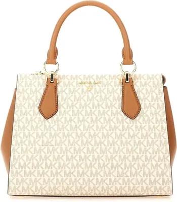 Produktbild von Michael Kors Damen Marilyn Handtasche Medium Satchel Canvas Beige 30S2G6AS2B149